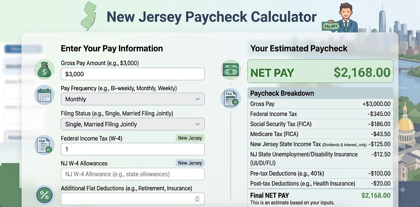 New Jersey Paycheck Calculator