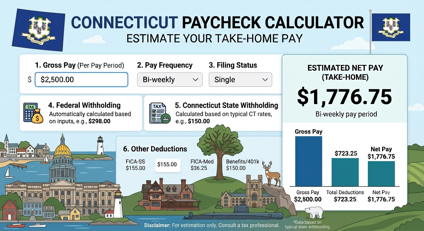 Connecticut Paycheck Calculator