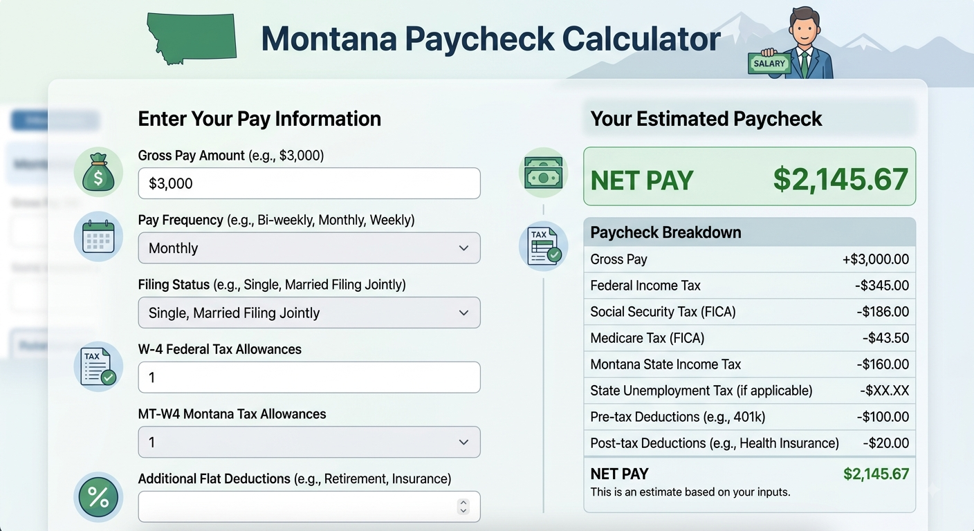 Montana Paycheck Calculator