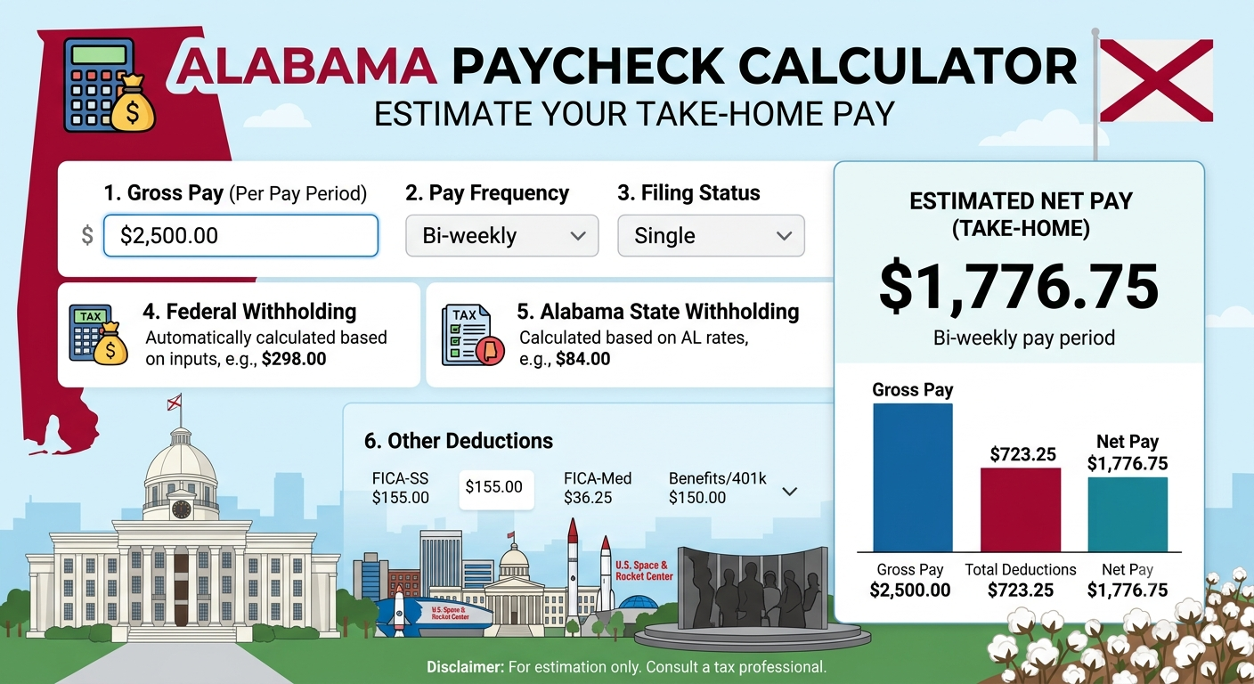 Alabama Paycheck Calculator 2026
