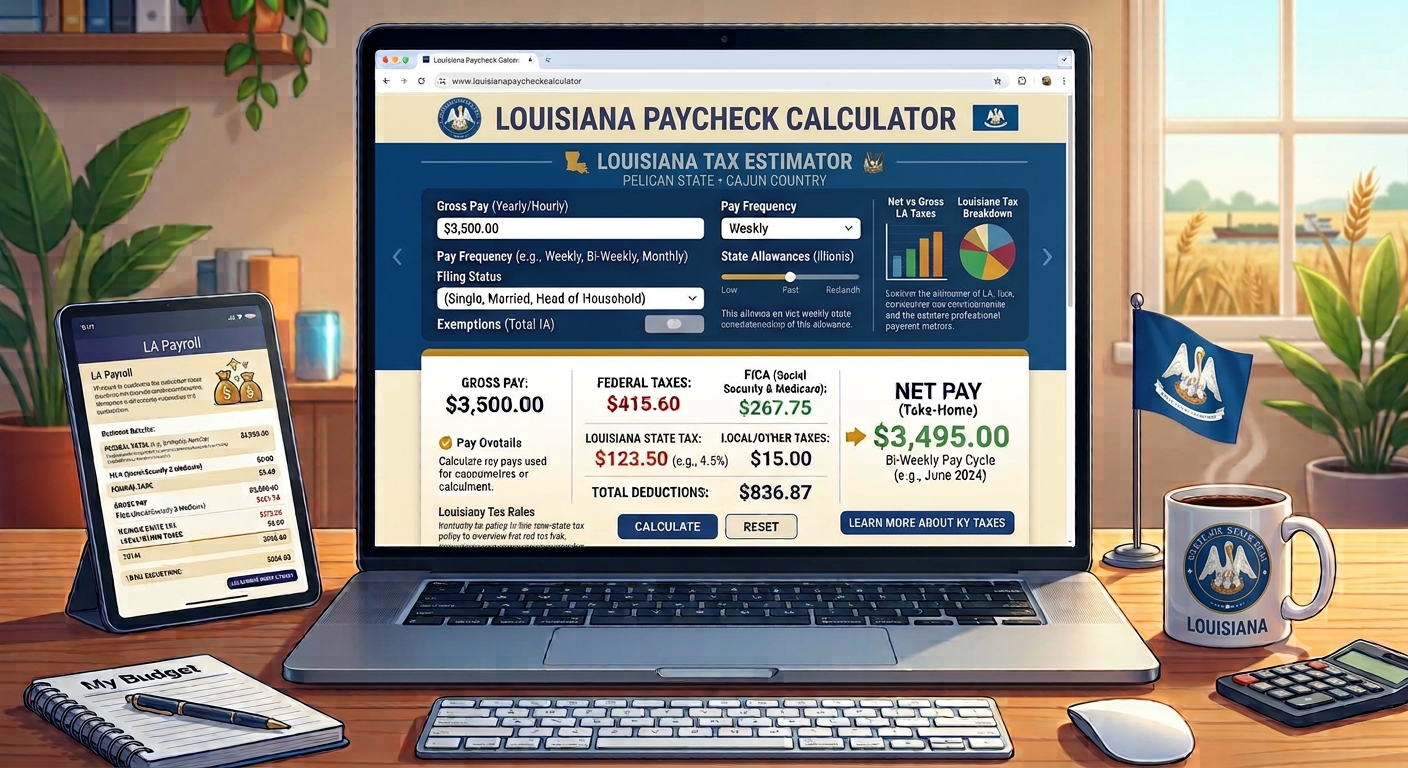 Louisiana Paycheck Calculator