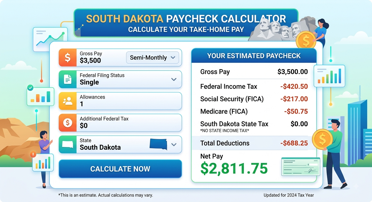 South Dakota Paycheck Calculator 2026