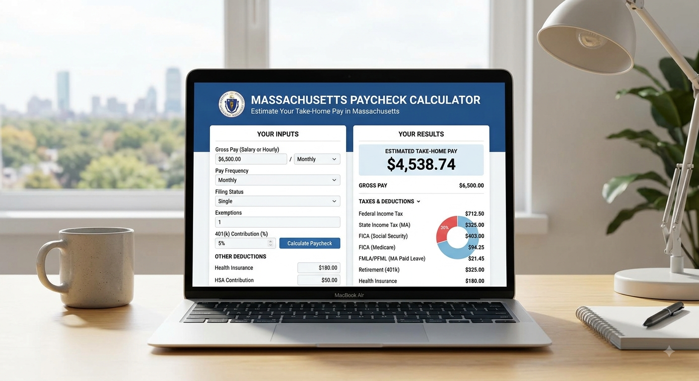 Massachusetts Paycheck Calculator