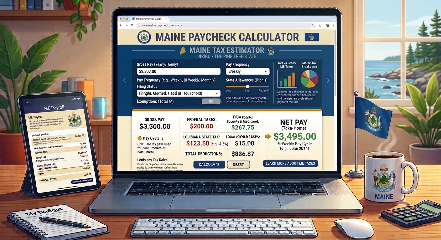 Maine Paycheck Calculator