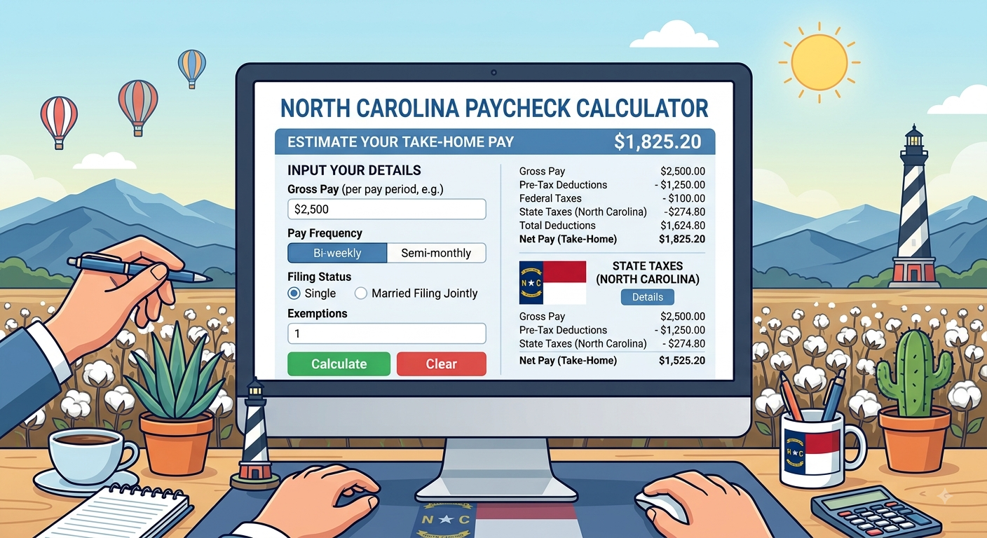 North Carolina Paycheck Calculator