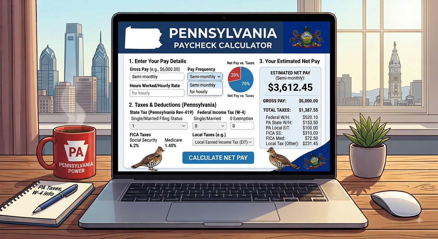 Pennsylvania Paycheck Calculator 2026