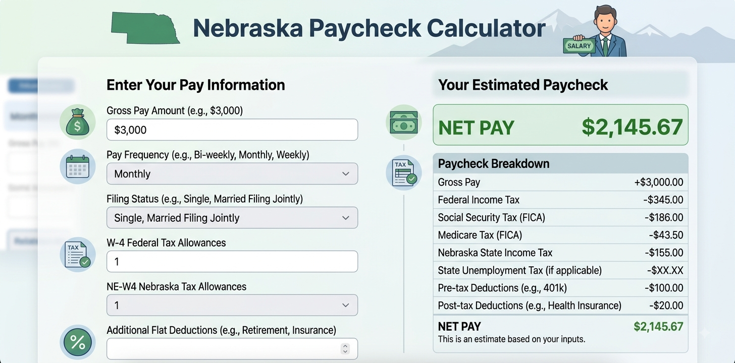 Nebraska Paycheck Calculator